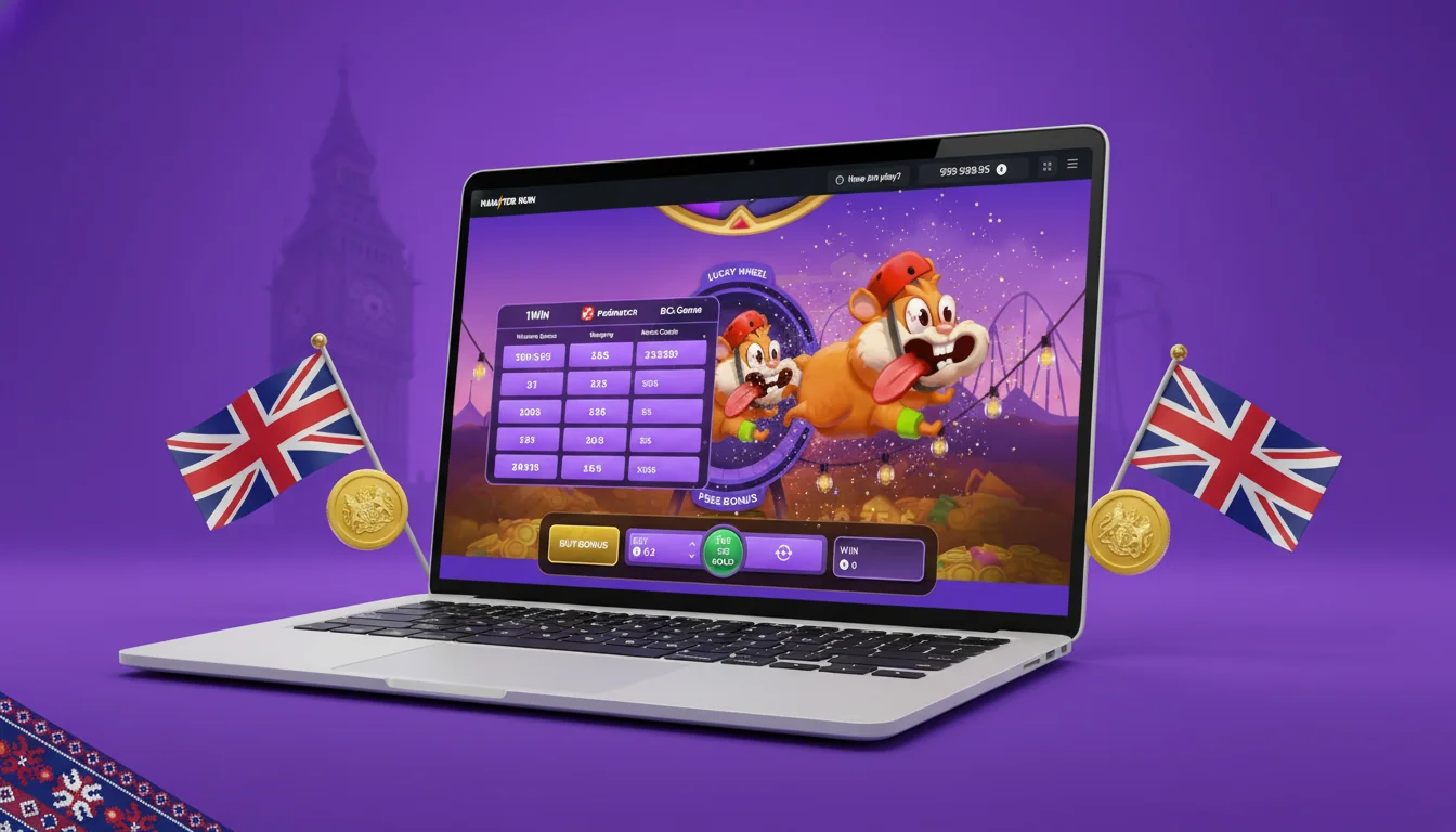 Hamster Run promo code dashboard showing LEO1000, CASUMO300, BETWAY250, and UNI200 entered at cashier with expiry timestamps